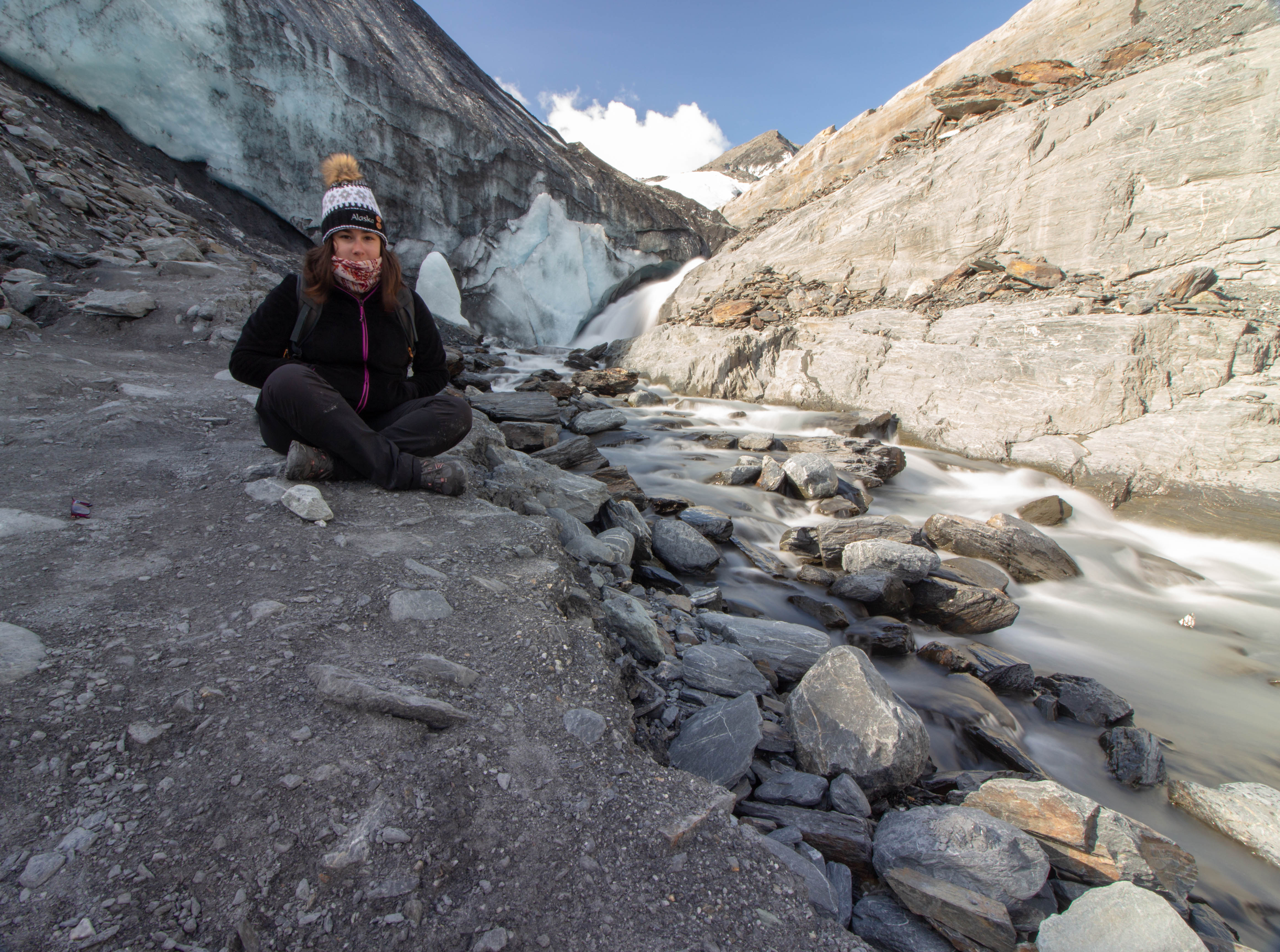 Cam' devant le Worthington Glacier