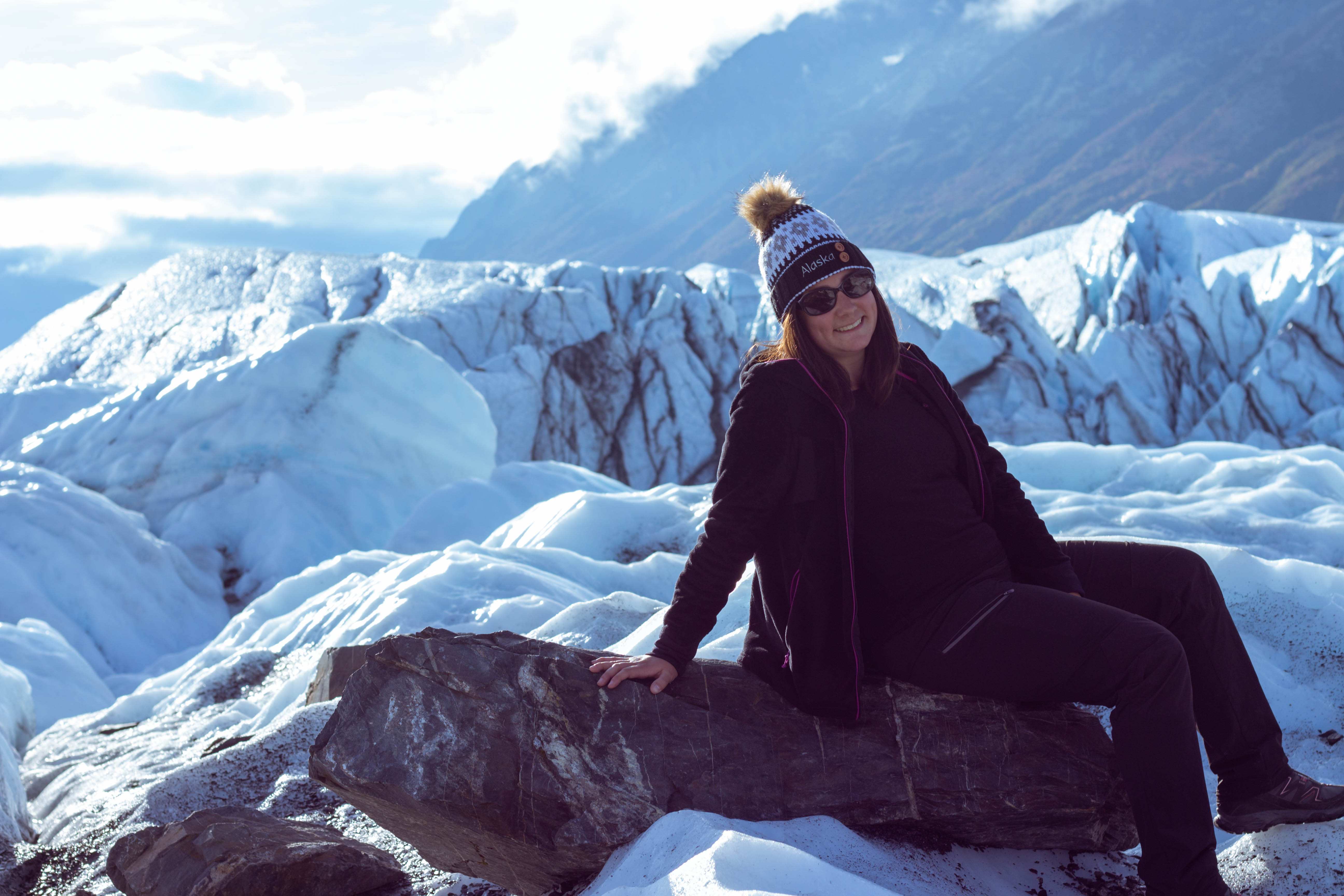 On pose sur le glacier